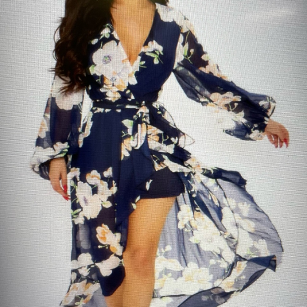 Floral High Low Dress